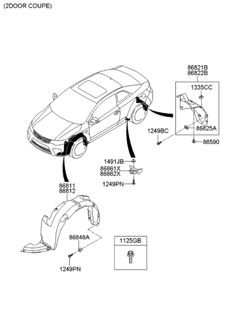 2011 Kia Forte Wheel Guard Diagram 2