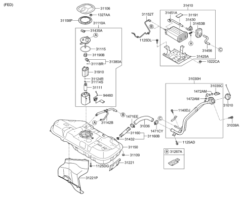 2010 Kia Forte Fuel System Diagram 1