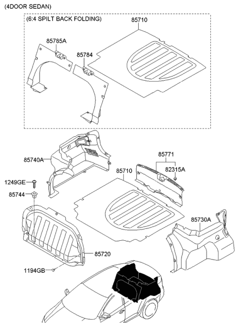 2012 Kia Forte Koup Luggage Compartment Diagram 2