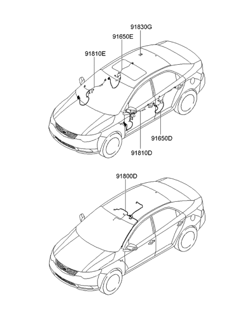 2011 Kia Forte Koup Wiring Assembly-Front Door Diagram for 916211M650