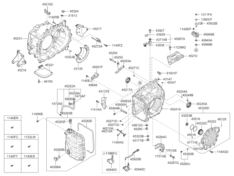 2011 Kia Forte Auto Transmission Case Diagram 1