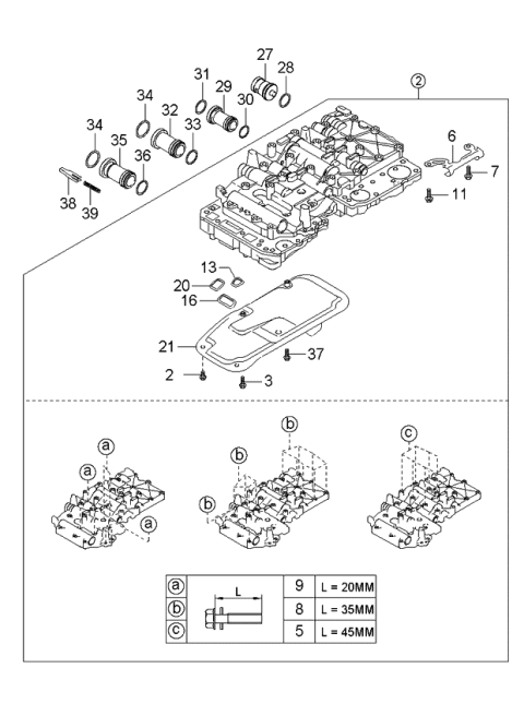2006 Kia Sorento Old Body Style Transaxle Gear-Auto Diagram 9