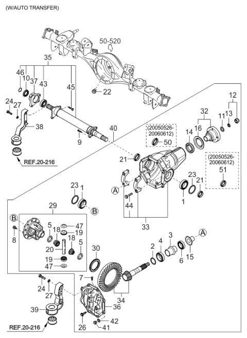 2004 Kia Sorento Axle-Front Diagram 2