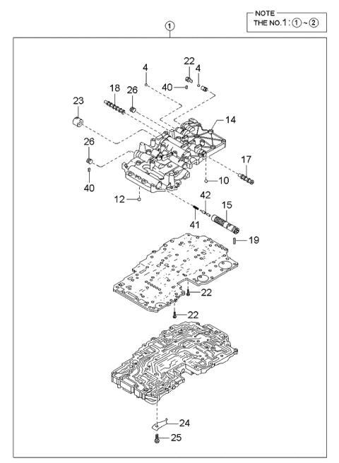 2006 Kia Sorento Old Body Style Transaxle Gear-Auto Diagram 8