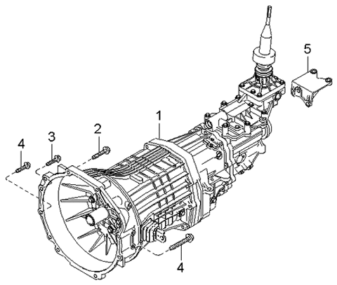 2003 Kia Sorento Transmission Compartment Diagram for 430003C800