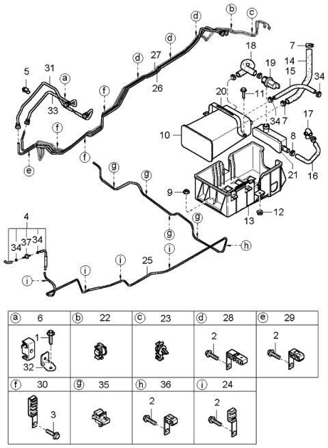 2006 Kia Sorento Old Body Style Fuel Line Diagram 1