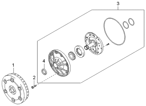 2003 Kia Sorento Oil Pump & Torque Converter-Auto Diagram 3