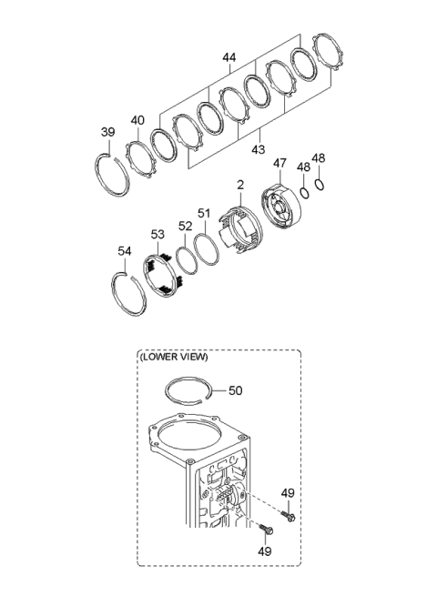 2005 Kia Sorento Transaxle Brake-Auto Diagram 6