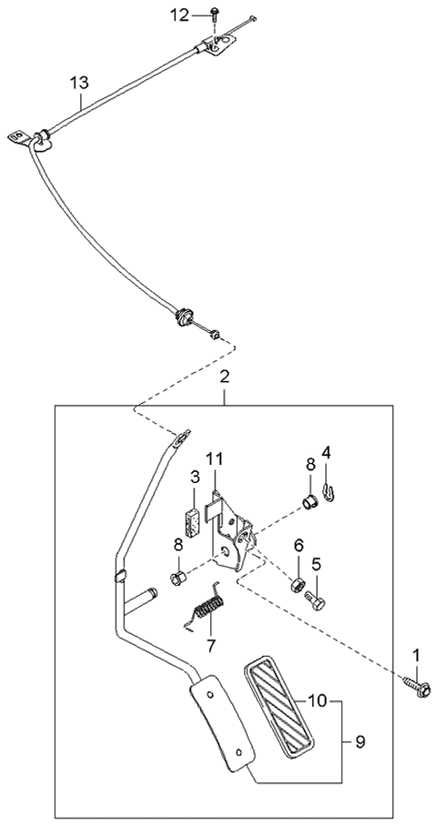 2003 Kia Sorento Accelerator Linkage Diagram