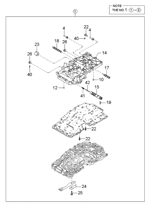 2006 Kia Sorento Old Body Style Transaxle Gear-Auto Diagram 7