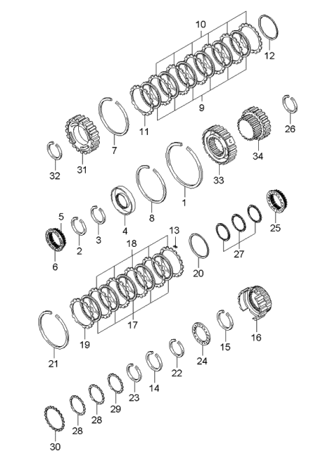 2006 Kia Sorento Transaxle Brake-Auto Diagram 2