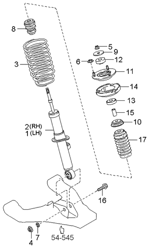 2003 Kia Sorento Bolt-Washer Diagram for 546813E000