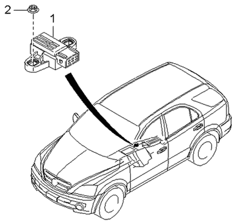 2006 Kia Sorento Sensor-G Diagram for 956403E000