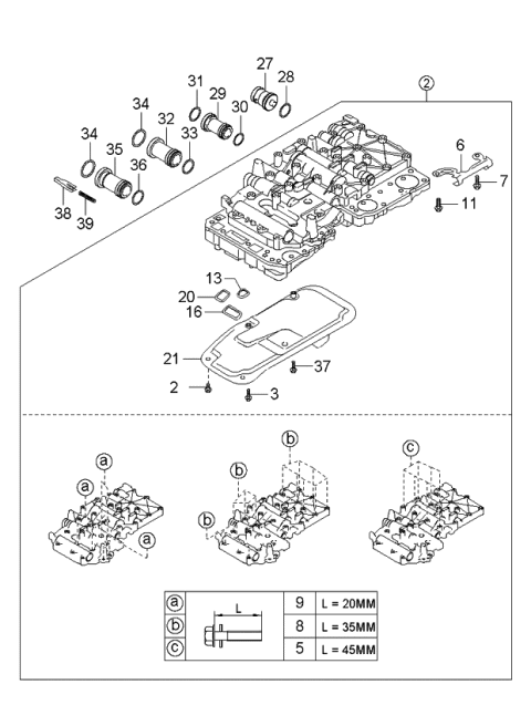 2006 Kia Sorento Old Body Style Transaxle Gear-Auto Diagram 10