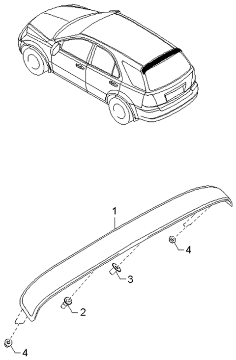 2004 Kia Sorento Rear Spoiler Diagram