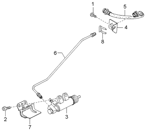 2005 Kia Sorento Flexible Hose Diagram for 417303E110