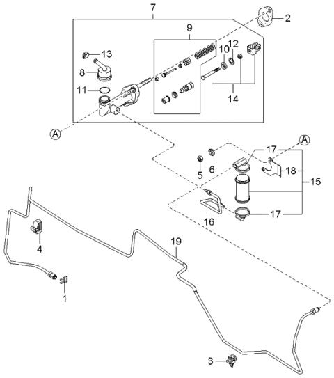 2005 Kia Sorento Clutch Master Cylinder Diagram