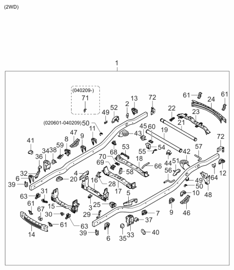 2003 Kia Sorento Main Frame Diagram 1