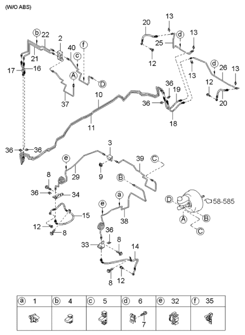 2005 Kia Sorento Brake Fluid Line Diagram 1