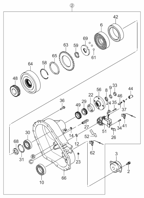 2003 Kia Sorento Transfer Assy Diagram 10