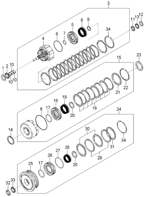 2006 Kia Sorento Transaxle Clutch-Auto Diagram 2