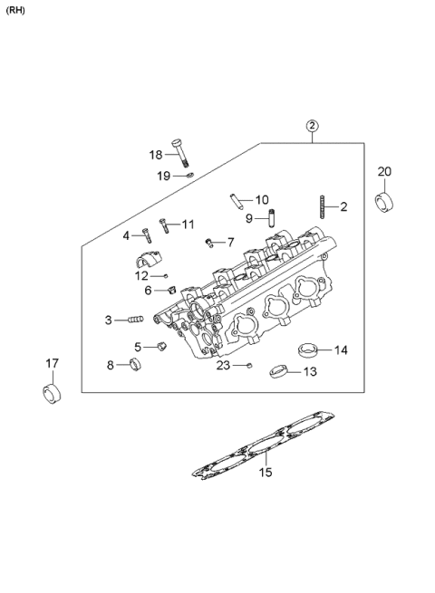 2005 Kia Sorento Cylinder Head Diagram 2