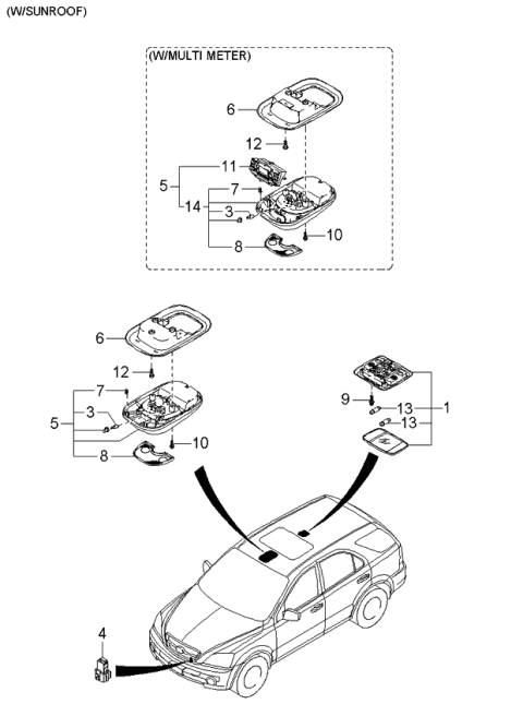 2004 Kia Sorento Room Lamp Diagram 2