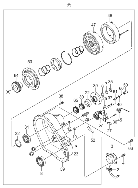 2004 Kia Sorento Cam & Coil Housing Diagram for 47385H1100