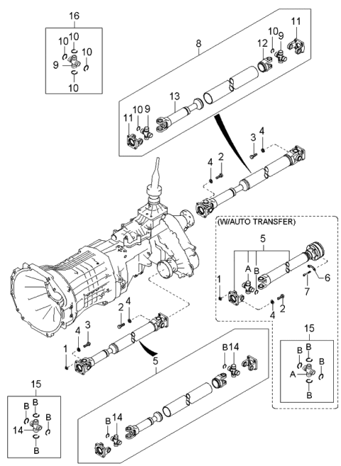 2003 Kia Sorento Propeller Shaft Diagram 6