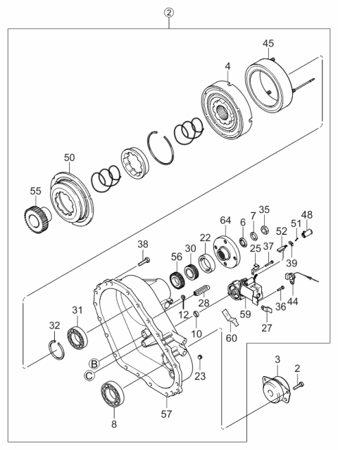 2005 Kia Sorento Transfer Assy Diagram 9