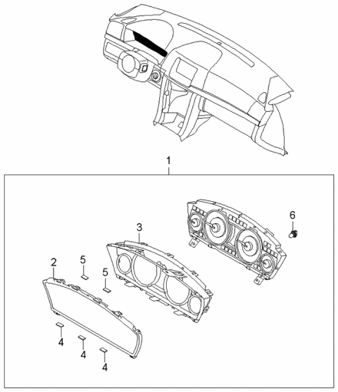 2006 Kia Amanti Cluster Assembly-Instrument Diagram for 940113F010