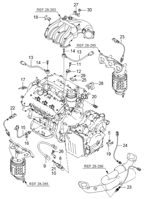 2006 Kia Amanti Electronic Control Diagram 1