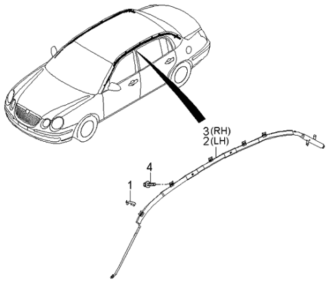 2006 Kia Amanti Curtain Airbag Diagram