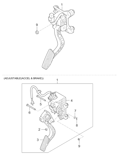 2006 Kia Amanti New Body Style (Produced Before OCT.2006) Accelerator Linkage Diagram