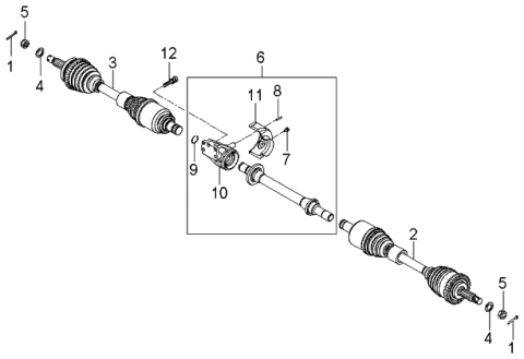 2006 Kia Amanti Drive Shaft Diagram