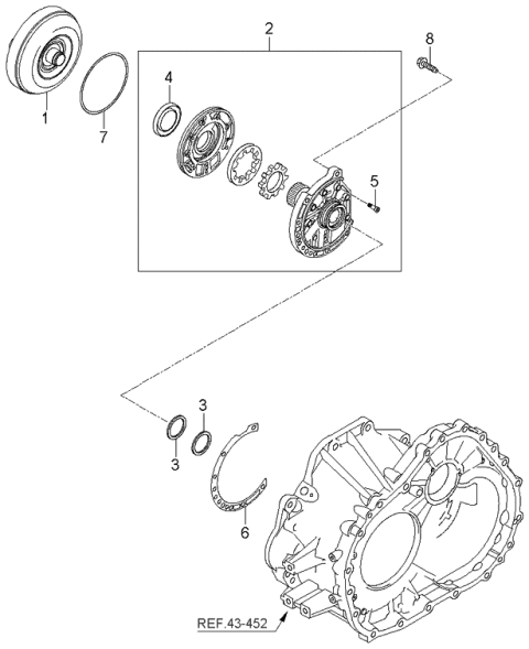 2006 Kia Amanti Oil Pump & Torque Converter-Auto Diagram