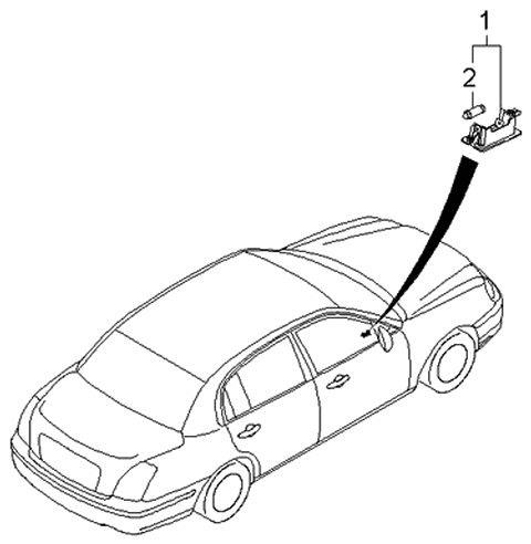 2006 Kia Amanti License Plate & Interior Lamp Diagram