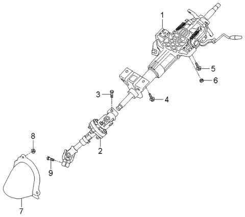 2006 Kia Amanti Cover-Steering Column Sh Diagram for 562503F100