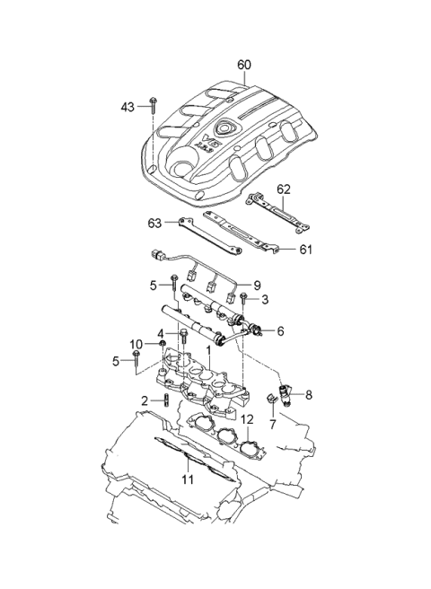 2006 Kia Amanti Intake Manifold Diagram 1