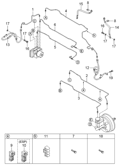 2006 Kia Amanti Brake Fluid Line Diagram