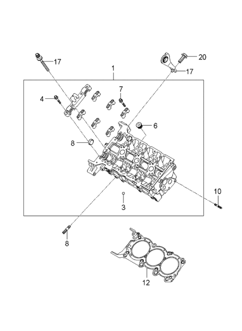 2006 Kia Amanti Cylinder Head Diagram 1