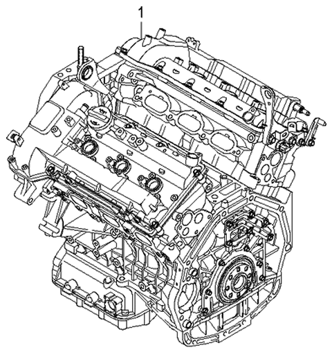2006 Kia Amanti New Body Style (Produced Before OCT.2006) Sub Engine Assy Diagram