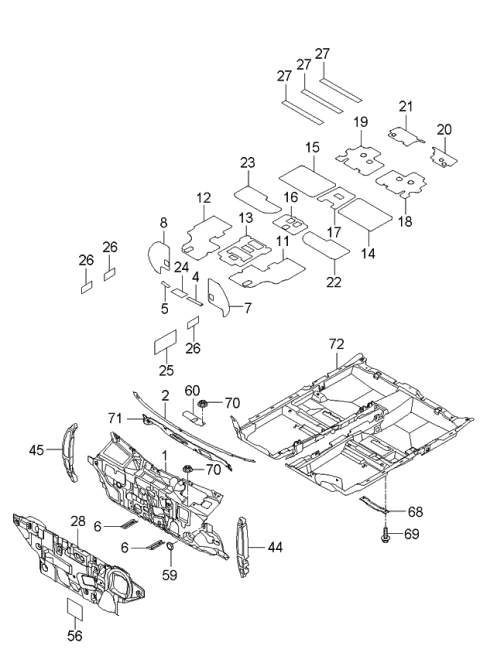 2006 Kia Amanti Isolation Pad Diagram 2