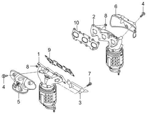 2006 Kia Amanti Exhaust Manifold Diagram