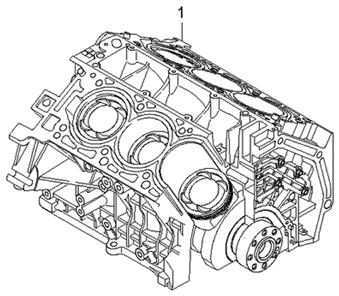 2006 Kia Amanti Short Engine Assy Diagram
