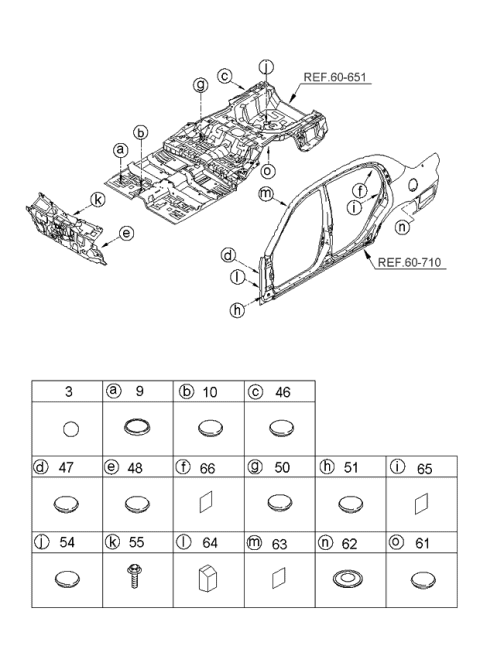 2006 Kia Amanti Isolation Pad Diagram 3