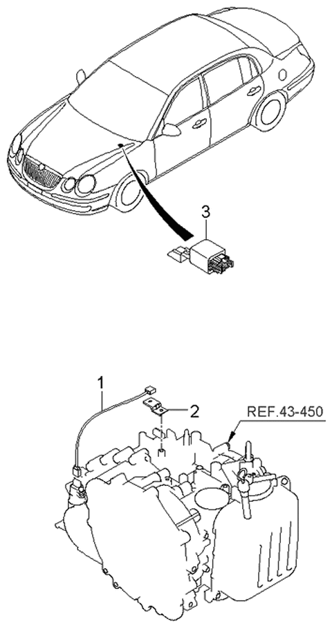 2006 Kia Amanti Wiring-Speed Sensor Diagram for 465313A825