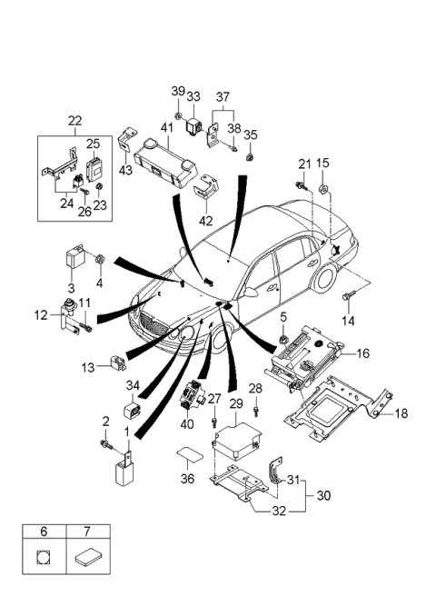 2006 Kia Amanti Relay & Module Diagram 1