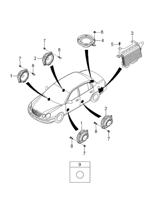 2006 Kia Amanti Extension Amplifier Assembly-Audio Diagram for 963703F600