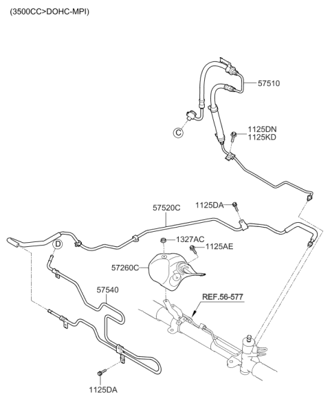 2010 Kia Sorento Power Steering Oil Pump Diagram 4